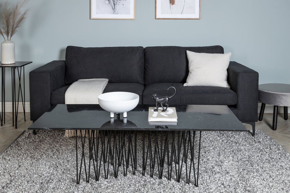 3-personers sofa, sort