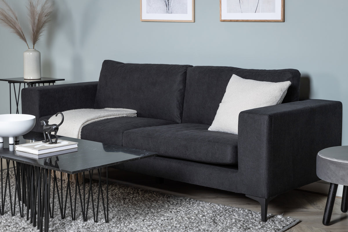 3-personers sofa, sort