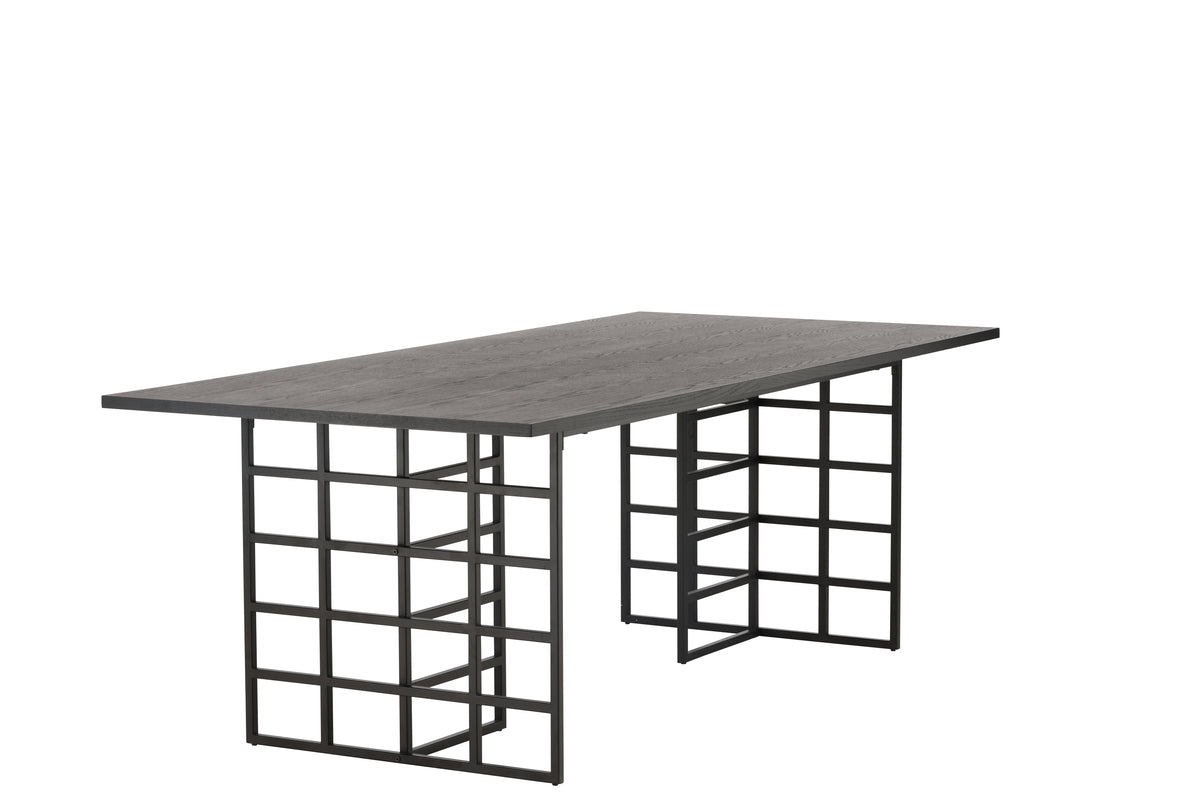 Ystad Rektangulært spisebord 220 x 100 Sort