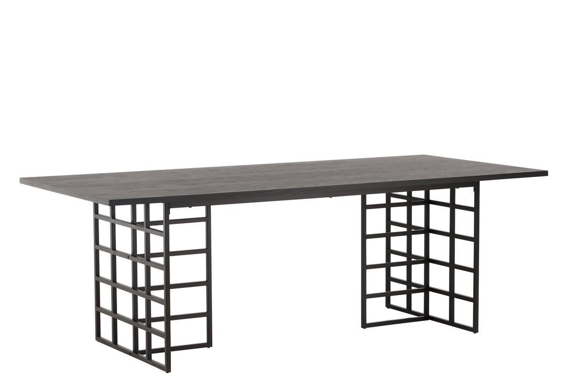 Ystad Rektangulært spisebord 220 x 100 Sort