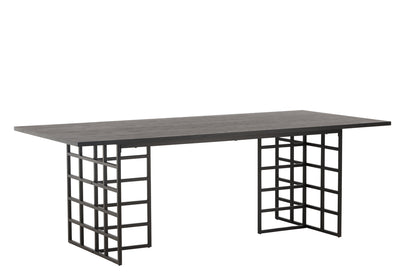 Ystad Rektangulært spisebord 220 x 100 Sort