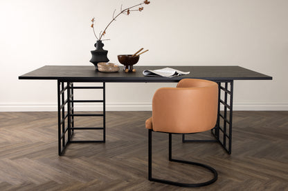 Ystad Rektangulært spisebord 220 x 100 Sort