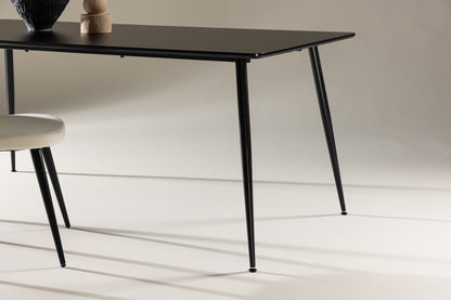 Silar Rektangulært spisebord 180 x 75 x 90 Sort