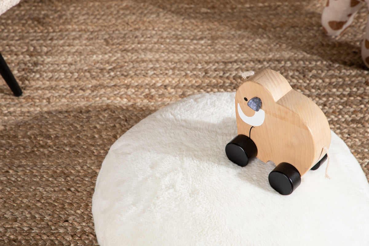 Ruston Puf 40 x 15 x 40 Hvid