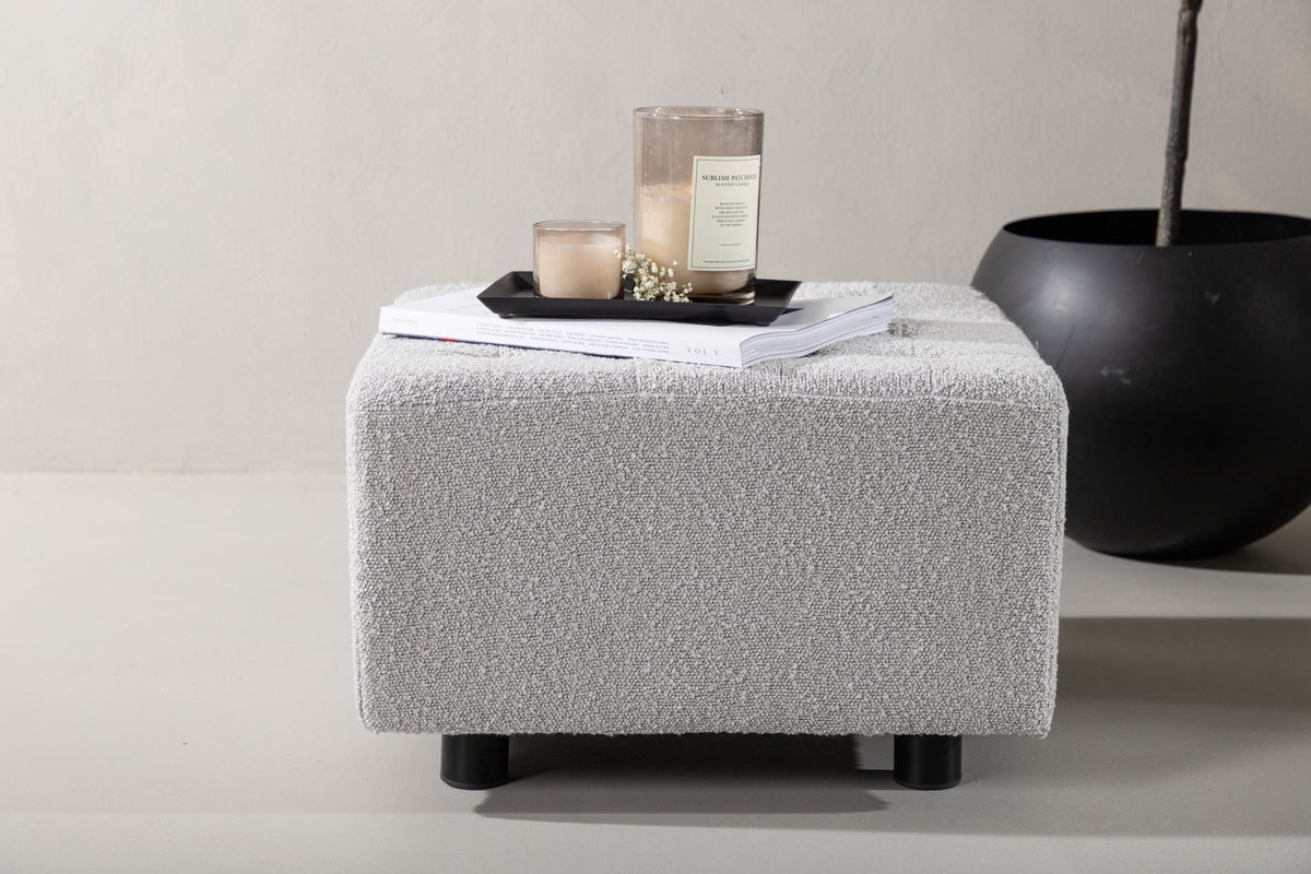 Puf 51 x 32 x 51 Lysegrå