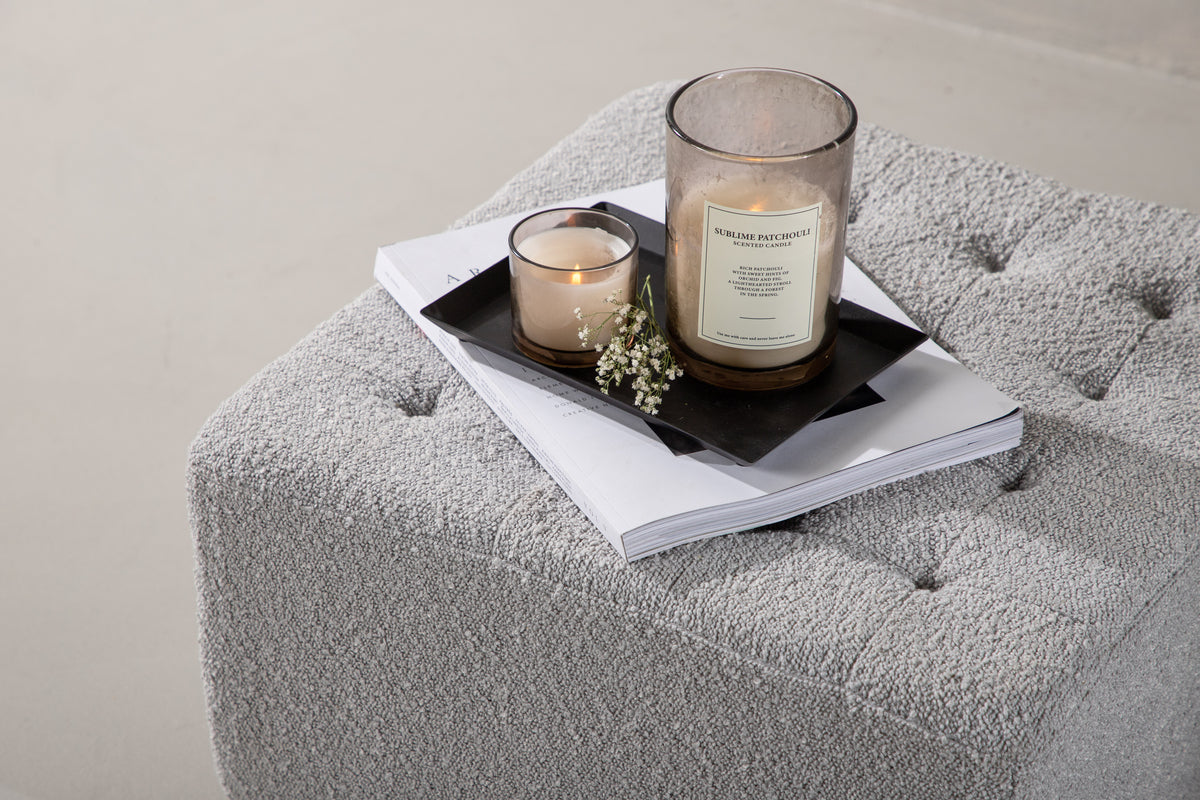 Puf 51 x 32 x 51 Lysegrå