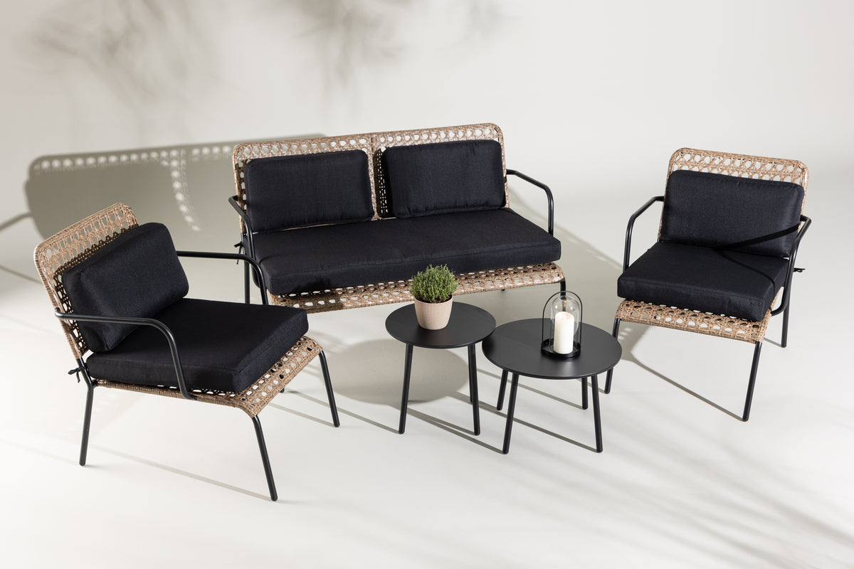 Sofagruppe Sort Natur