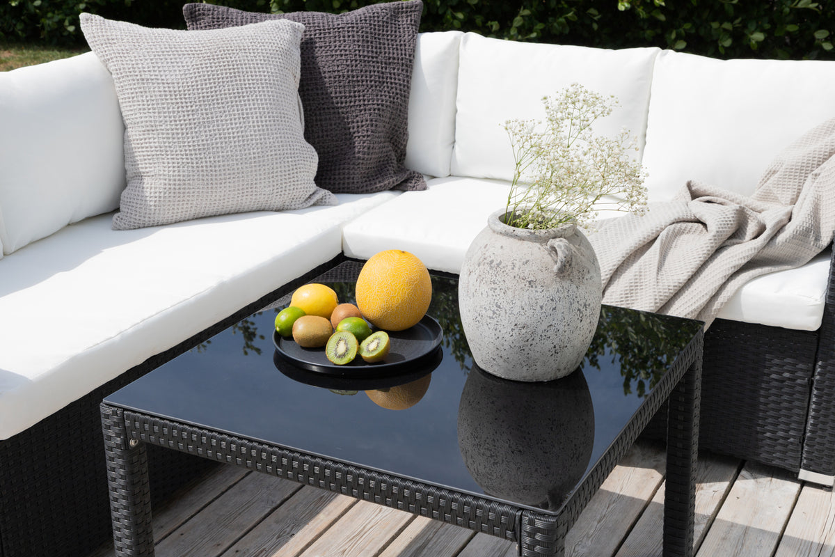 Hjørnesofa sæt Sort Sort