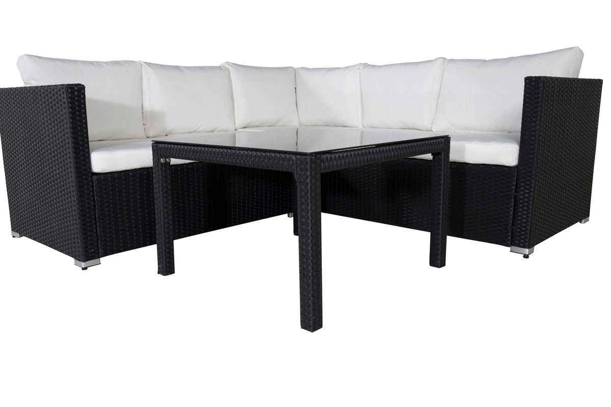 Hjørnesofa sæt Sort Sort