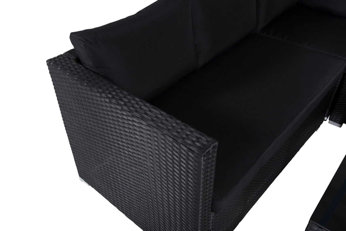 Hjørnesofa sæt Sort Sort