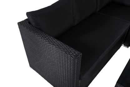 Hjørnesofa sæt Sort Sort