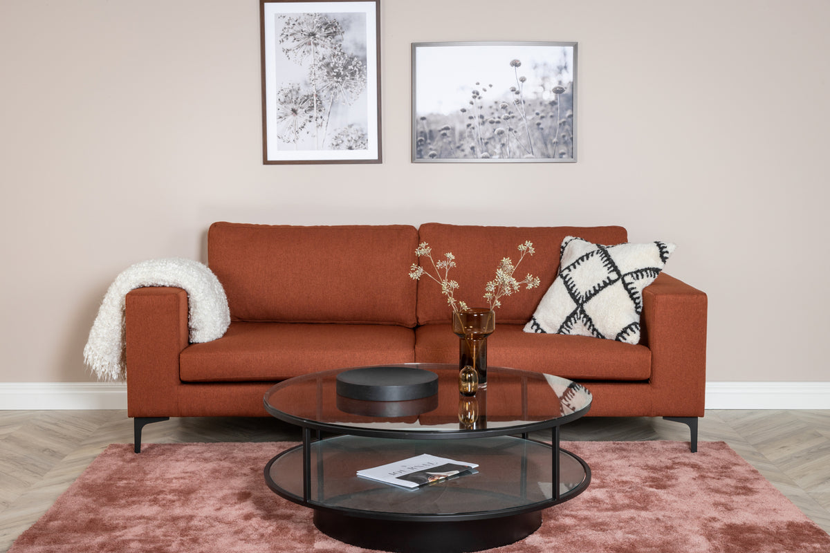 3-personers sofa, rød