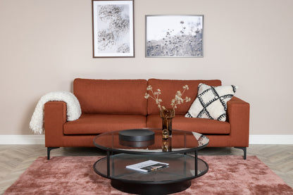 3-personers sofa, rød