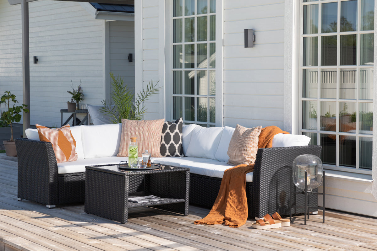 Hjørnesofa sæt Sort Sort