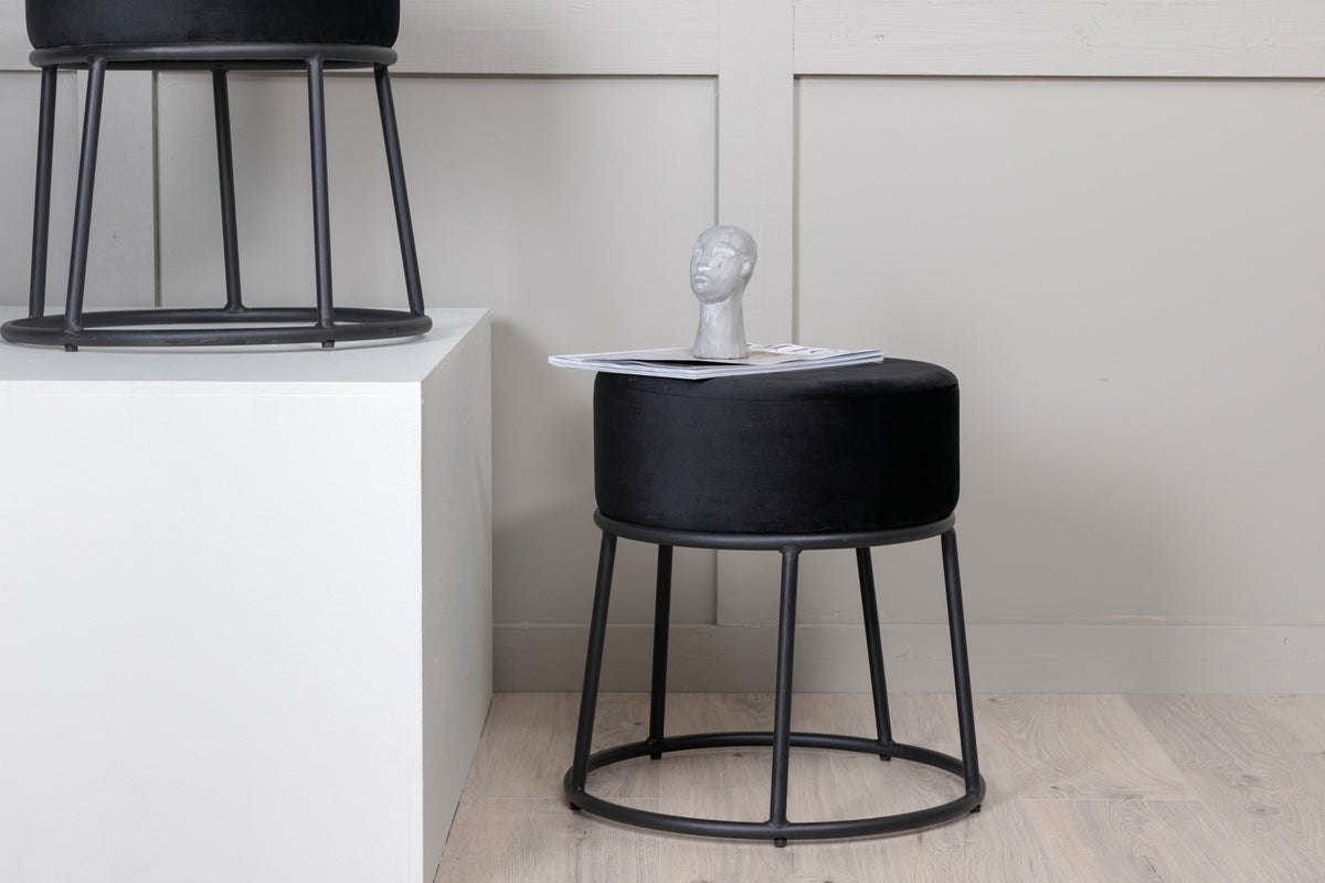 Petra Pouf ø46 ⌀46 Sort