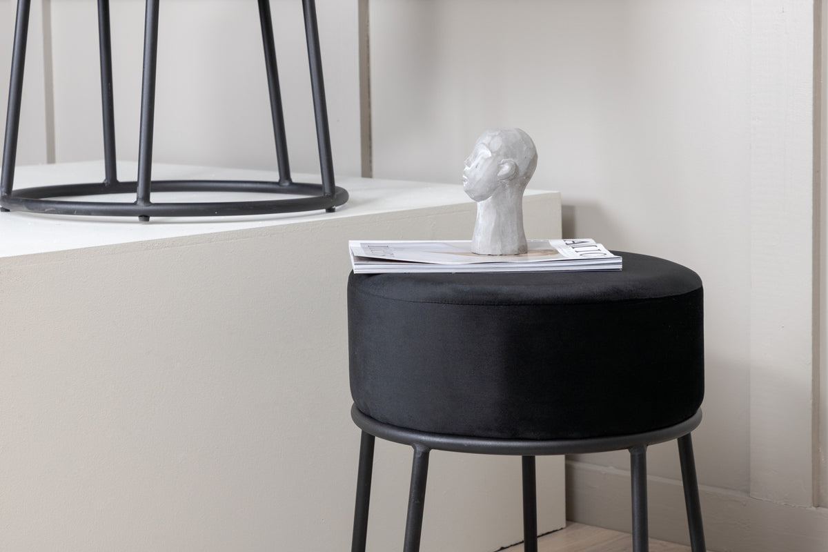Petra Pouf ø46 ⌀46 Sort