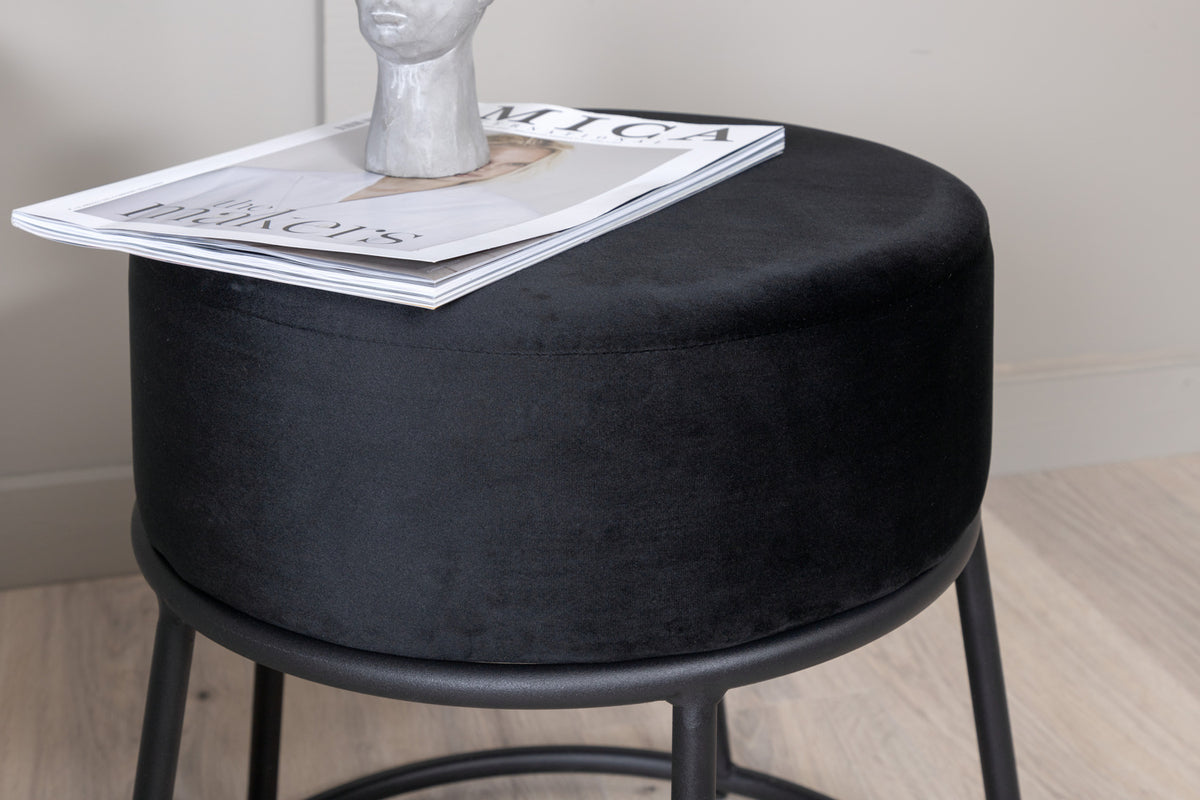 Petra Pouf ø46 ⌀46 Sort