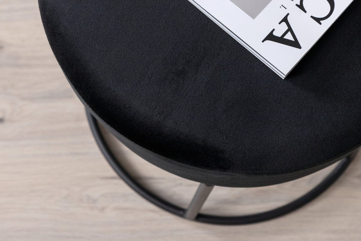 Petra Pouf ø46 ⌀46 Sort