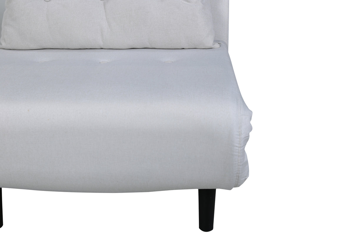 Sammenklappelig seng, lys beige