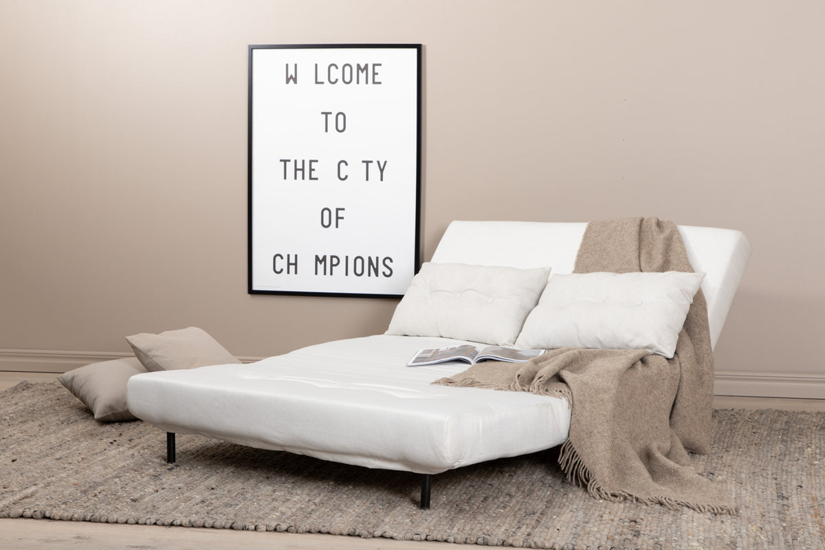 Sammenklappelig seng, hvid