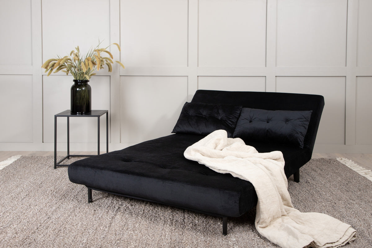 Sammenklappelig seng, sort