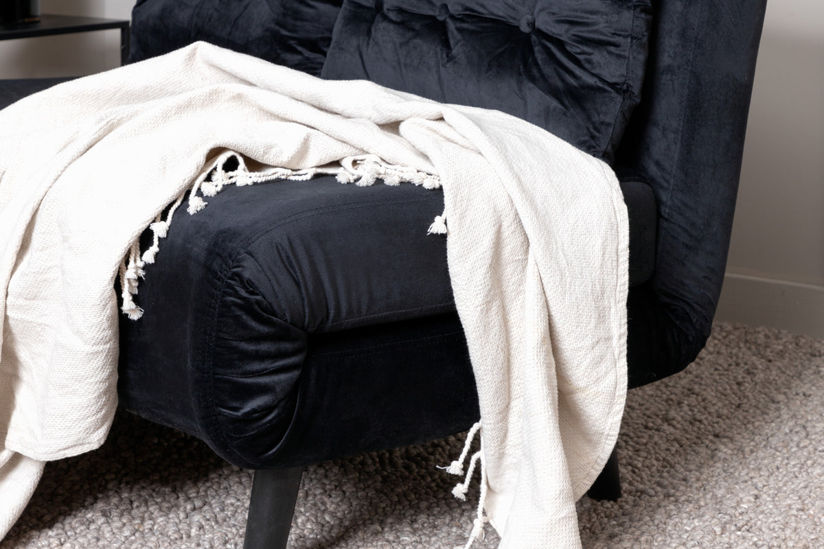 Sammenklappelig seng, sort