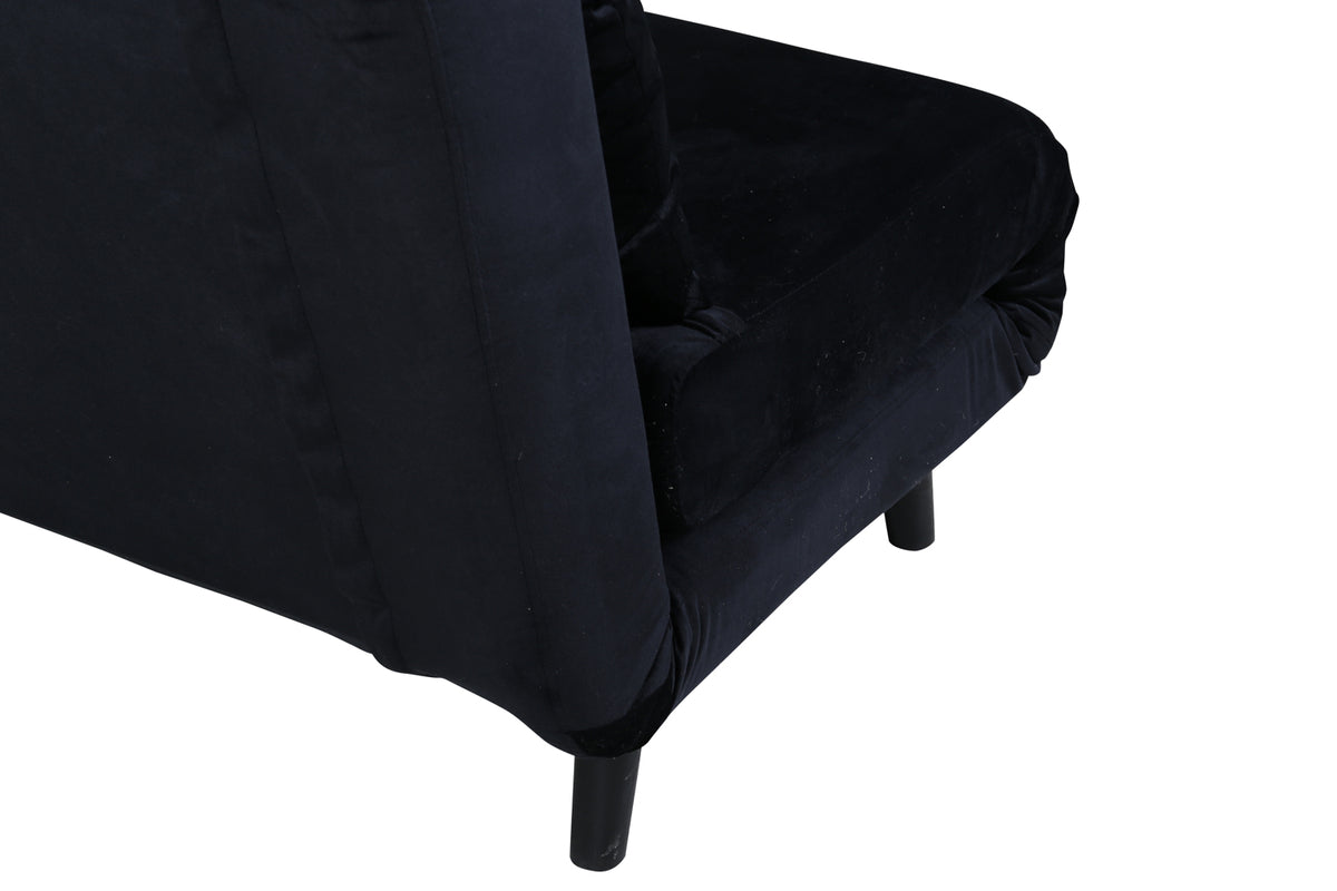 Sammenklappelig seng, sort