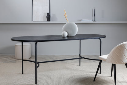 Skate Ovalt Spisebord 75 x 200 x 90 Sort