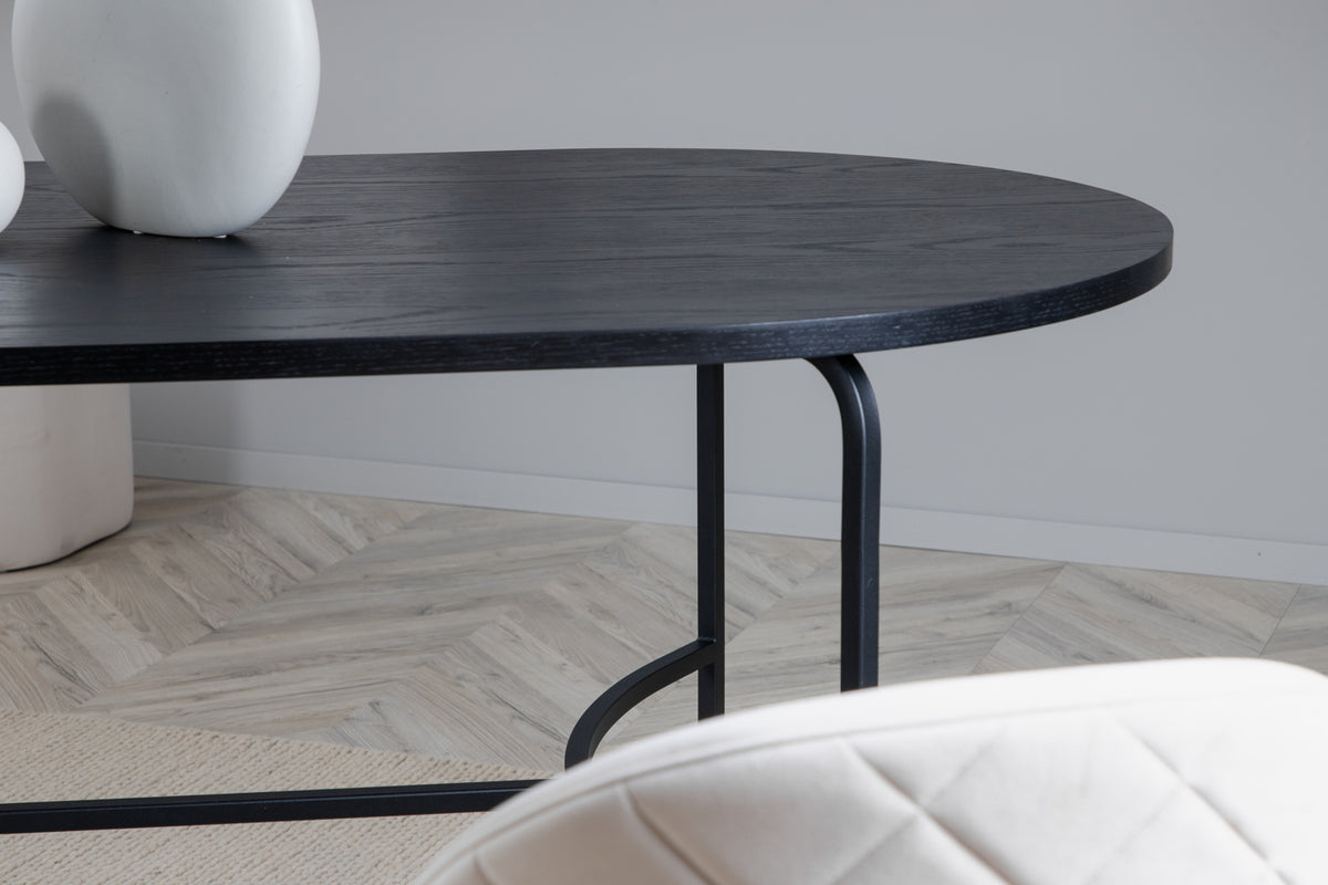 Skate Ovalt Spisebord 75 x 200 x 90 Sort