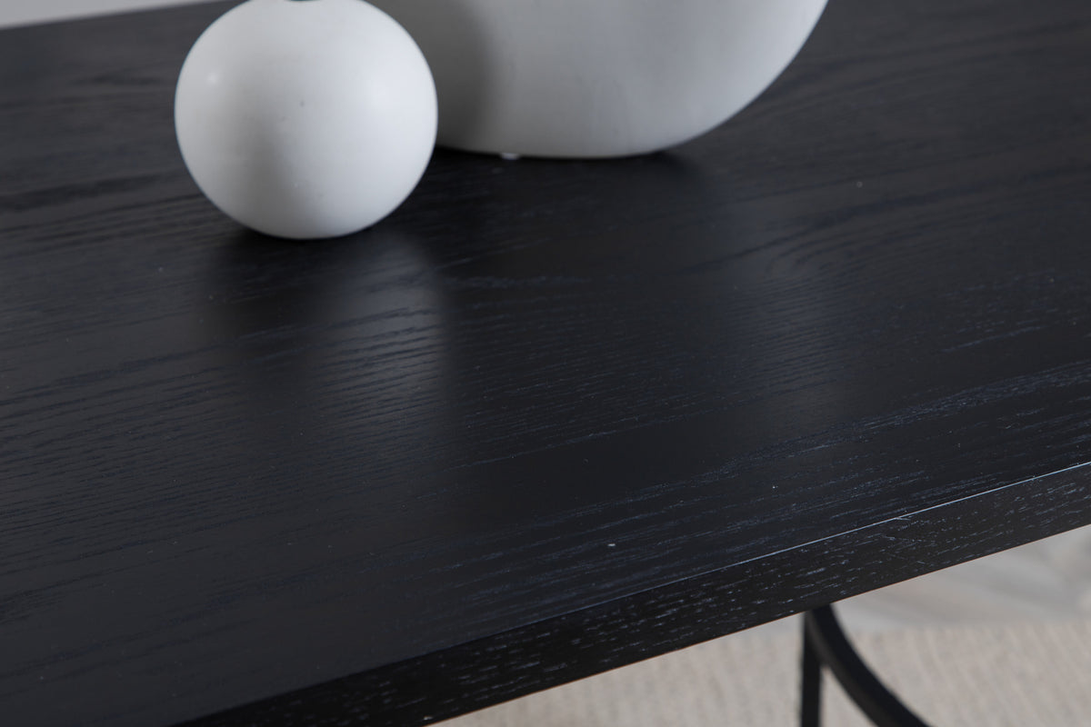 Skate Ovalt Spisebord 75 x 200 x 90 Sort