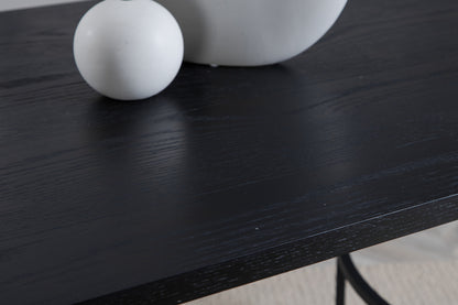 Skate Ovalt Spisebord 75 x 200 x 90 Sort