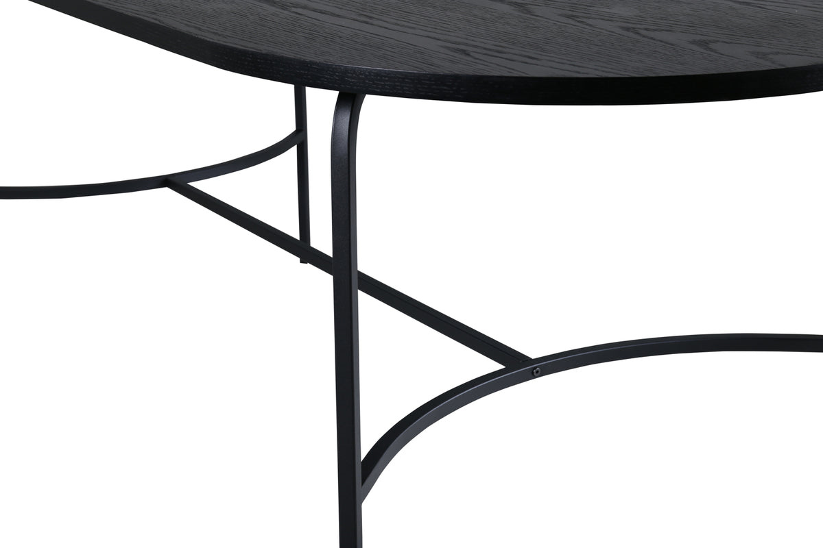 Skate Ovalt Spisebord 75 x 200 x 90 Sort