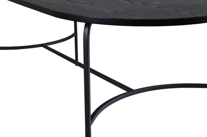 Skate Ovalt Spisebord 75 x 200 x 90 Sort