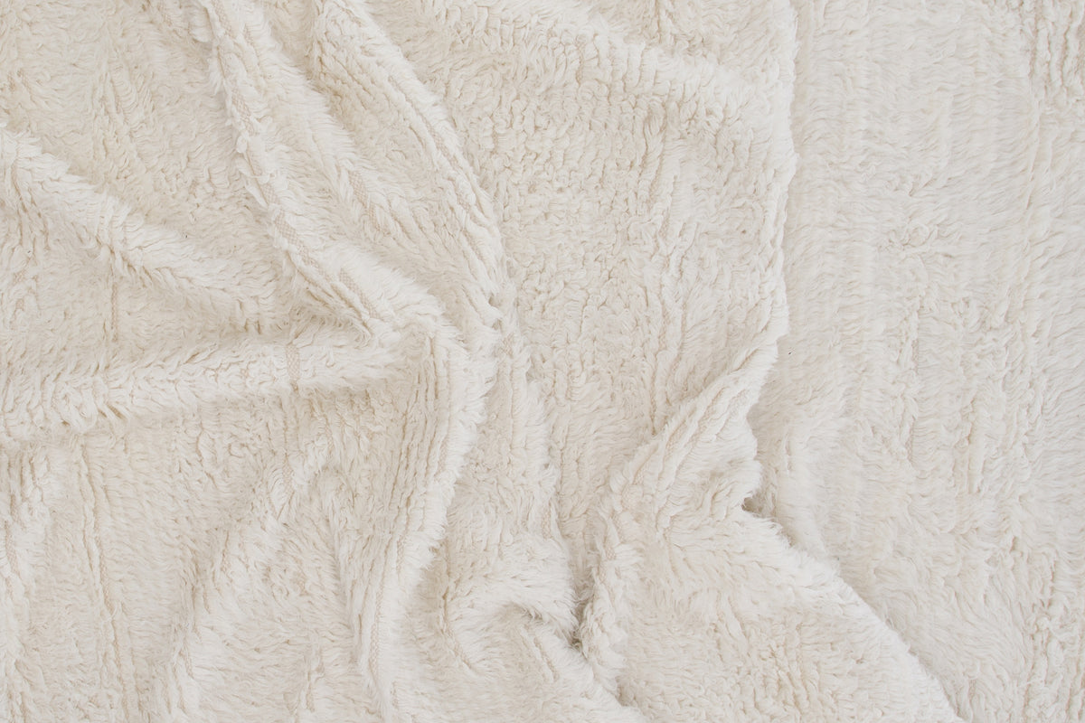 Rektangulært tæppe 230 x 160 Hvid