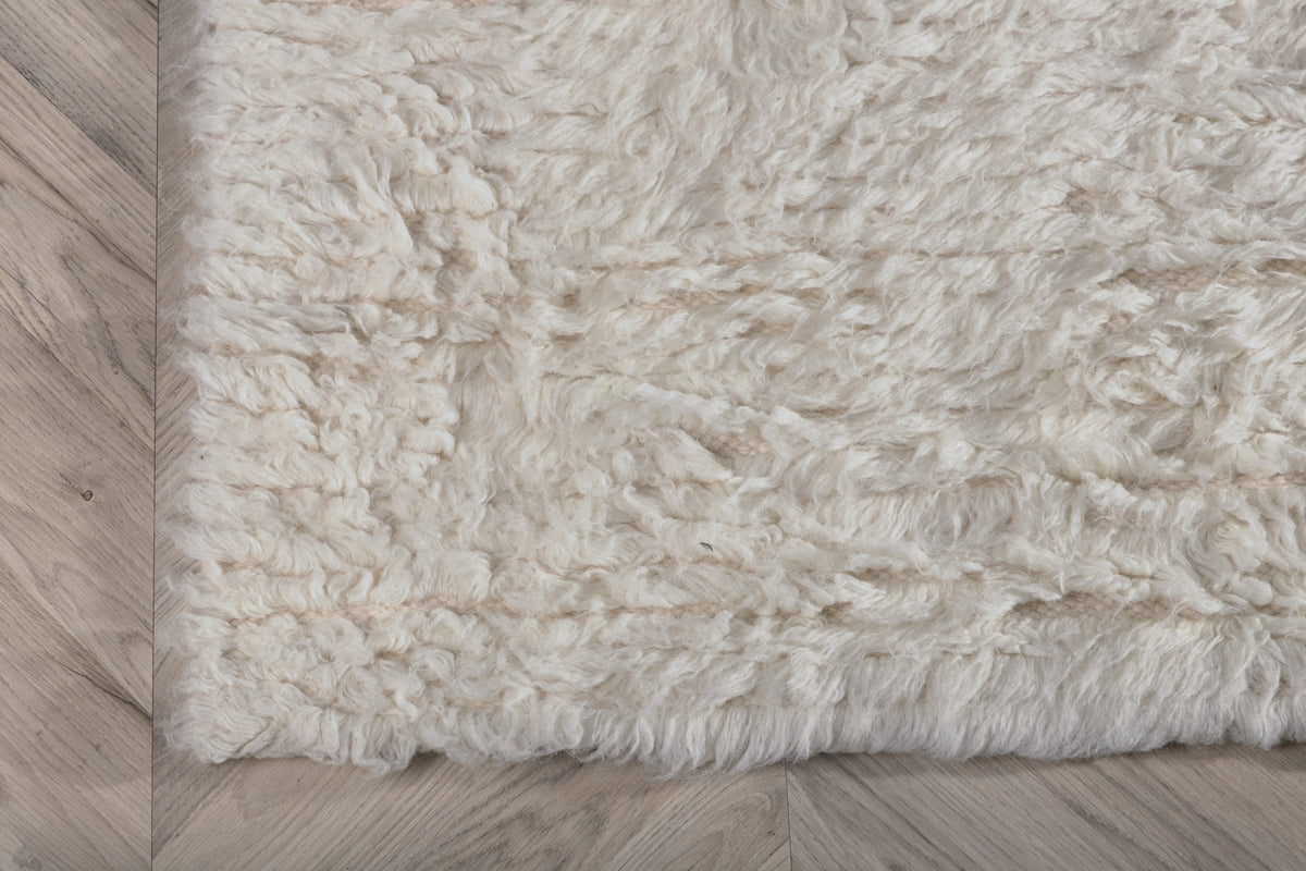 Rektangulært tæppe 230 x 160 Hvid