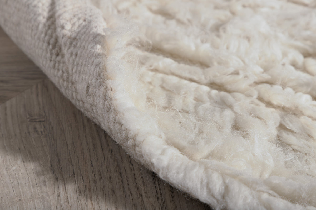 Rektangulært tæppe 230 x 160 Hvid