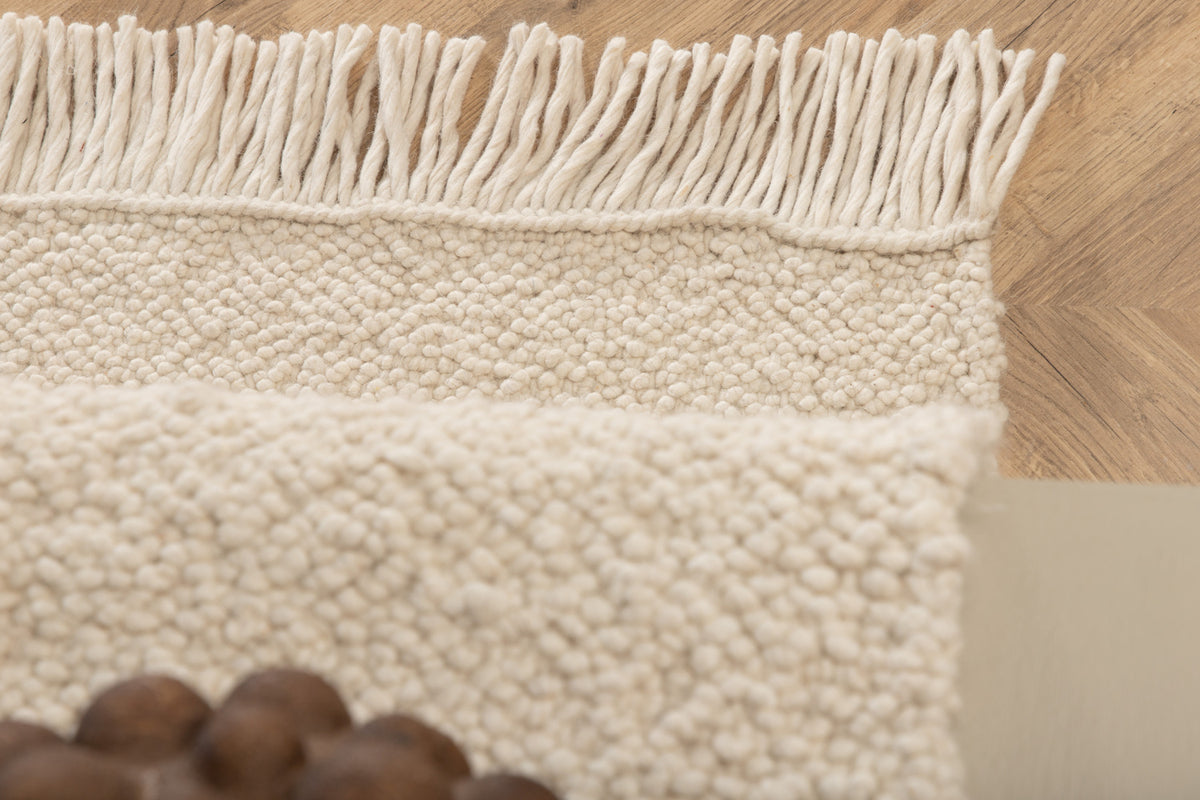 Betina Rektangulært tæppe 250 x 80 Hvid