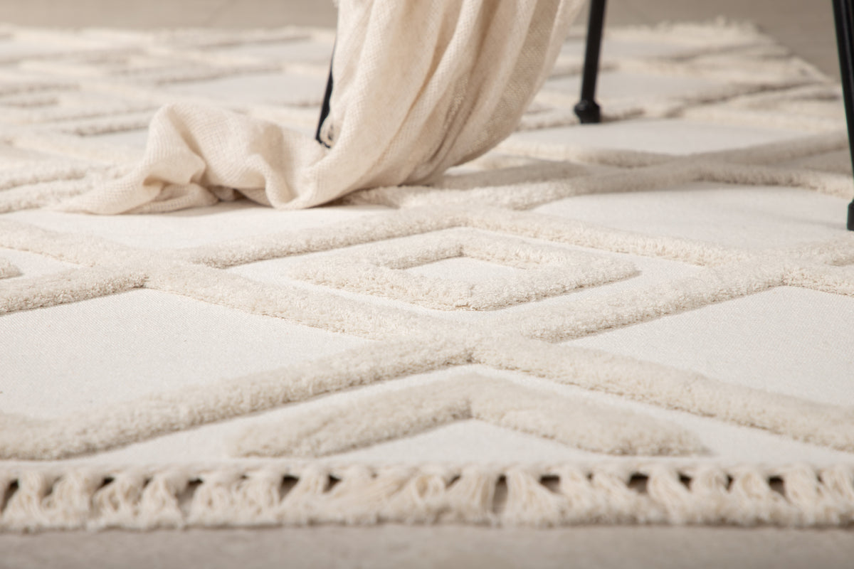 Towa Rektangulært tæppe 300x200 Hvid