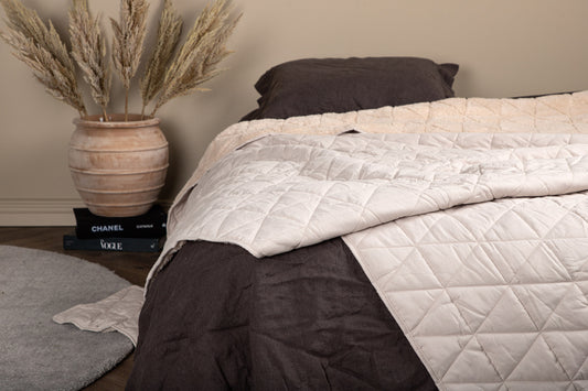 Sengetæppe 150 x 250 Beige