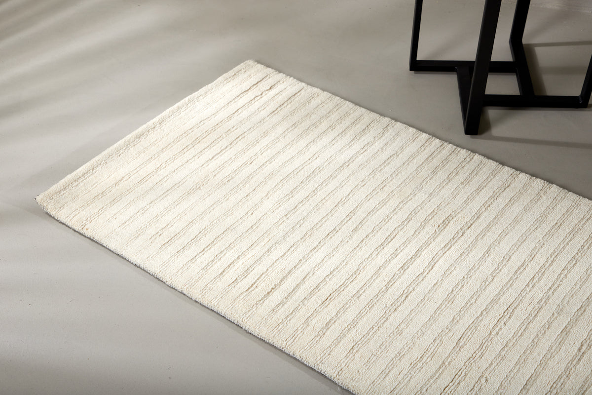 Rektangulært tæppe 200 x 70 Hvid