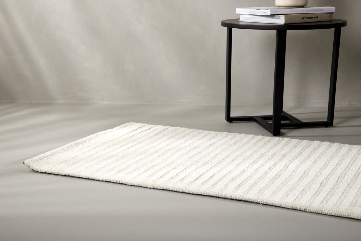 Rektangulært tæppe 200 x 70 Hvid