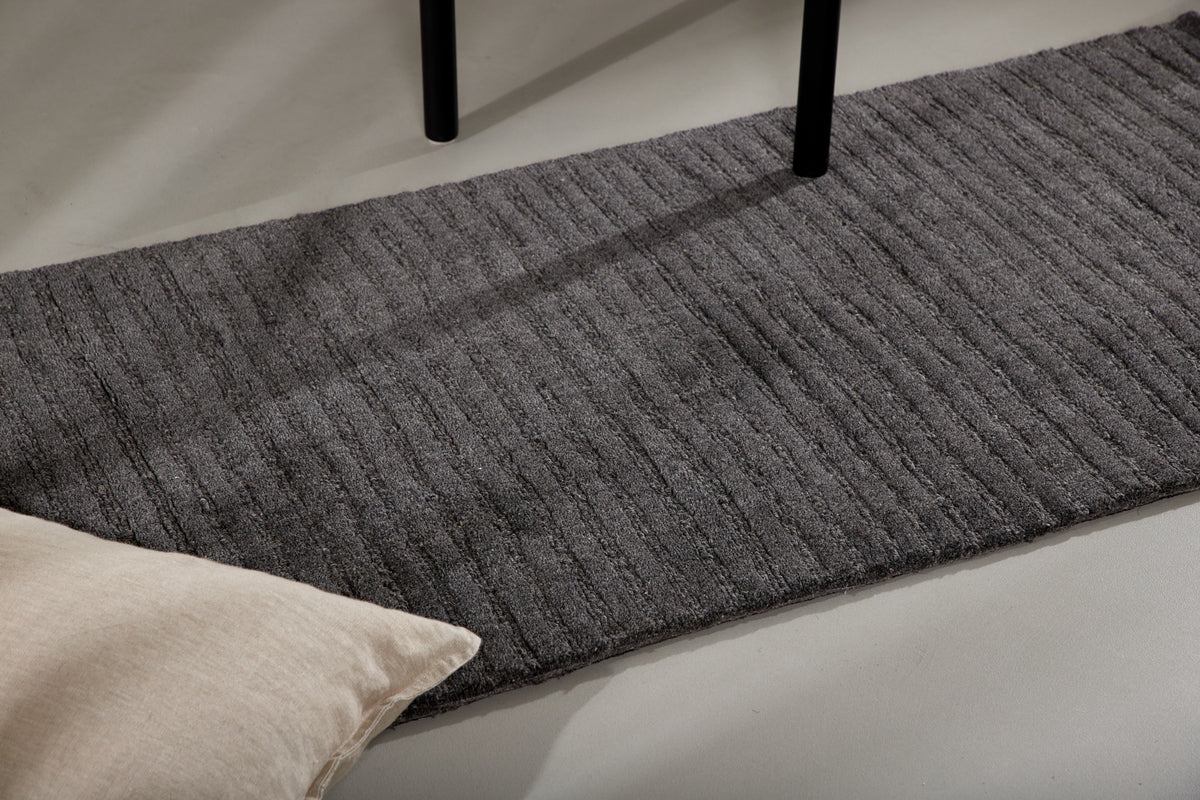 Rektangulært tæppe 200 x 70 Mørkegrå