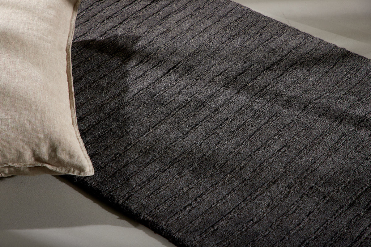 Rektangulært tæppe 200 x 70 Mørkegrå