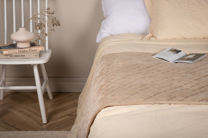 Sengetæppe 80 x 180 Beige