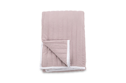 Juni Sengetæppe 260 x 260 Gammelrosa