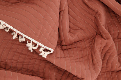 Sengetæppe 260 x 260 Rusty Orange