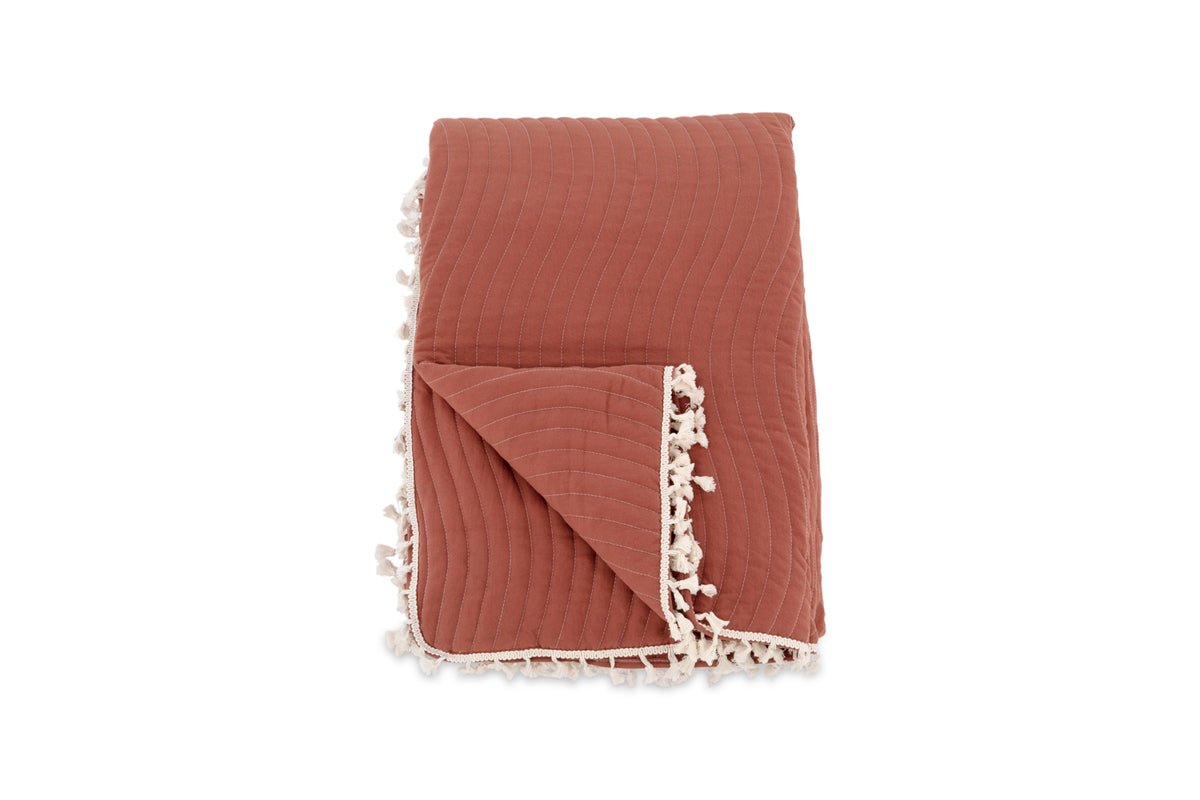 Sengetæppe 260 x 260 Rusty Orange