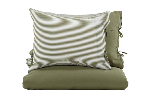 Jenna Sengesæt 220 x 240 Mosgrøn