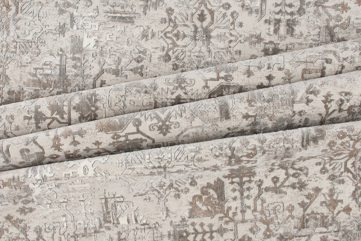 Cleo Rektangulært tæppe 230 x 160 Sølv