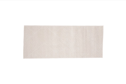 Rektangulært tæppe 80 x 200 Hvid